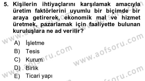 Spor Tesis İşletmesi ve Saha Malzeme Bilgisi Dersi 2017 - 2018 Yılı 3 Ders Sınav Soruları 5. Soru