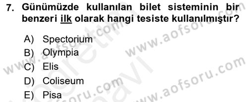 Spor Tesis İşletmesi ve Saha Malzeme Bilgisi Dersi 2017 - 2018 Yılı 3 Ders Sınav Soruları 7. Soru