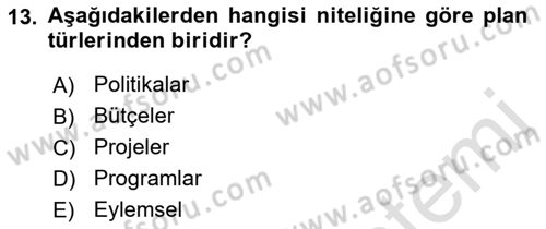 Spor Tesis İşletmesi ve Saha Malzeme Bilgisi Dersi 2017 - 2018 Yılı (Vize) Ara Sınav Soruları 13. Soru
