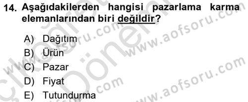 Spor Tesis İşletmesi ve Saha Malzeme Bilgisi Dersi 2017 - 2018 Yılı (Vize) Ara Sınav Soruları 14. Soru