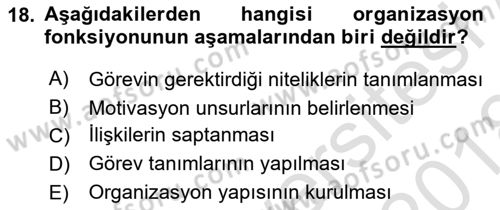 Spor Tesis İşletmesi ve Saha Malzeme Bilgisi Dersi 2017 - 2018 Yılı (Vize) Ara Sınav Soruları 18. Soru