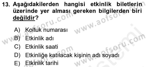Spor Tesis İşletmesi ve Saha Malzeme Bilgisi Dersi 2017 - 2018 Yılı (Final) Dönem Sonu Sınav Soruları 13. Soru