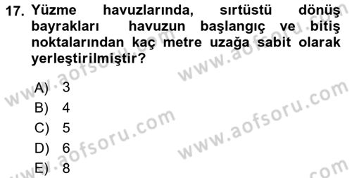 Spor Tesis İşletmesi ve Saha Malzeme Bilgisi Dersi 2017 - 2018 Yılı (Final) Dönem Sonu Sınav Soruları 17. Soru