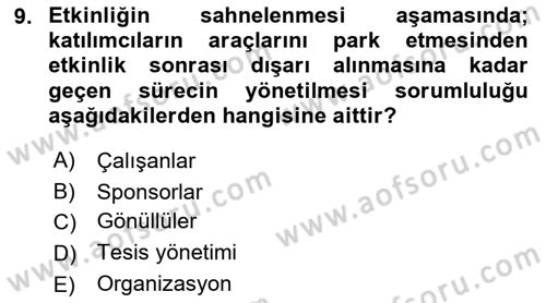 Spor Tesis İşletmesi ve Saha Malzeme Bilgisi Dersi 2017 - 2018 Yılı (Final) Dönem Sonu Sınav Soruları 9. Soru
