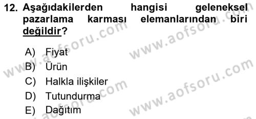 Spor Tesis İşletmesi ve Saha Malzeme Bilgisi Dersi Ara Sınavı Deneme Sınav Soruları 12. Soru