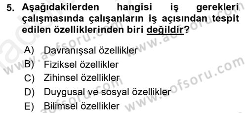 Spor Tesis İşletmesi ve Saha Malzeme Bilgisi Dersi 2018 - 2019 Yılı (Vize) Ara Sınav Soruları 5. Soru