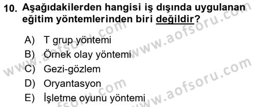 Spor Tesis İşletmesi ve Saha Malzeme Bilgisi Dersi 2018 - 2019 Yılı (Final) Dönem Sonu Sınav Soruları 10. Soru