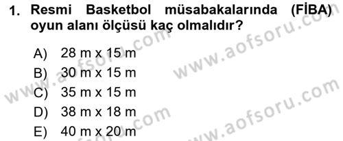 Spor Tesis İşletmesi ve Saha Malzeme Bilgisi Dersi 2018 - 2019 Yılı Yaz Okulu Sınav Soruları 1. Soru