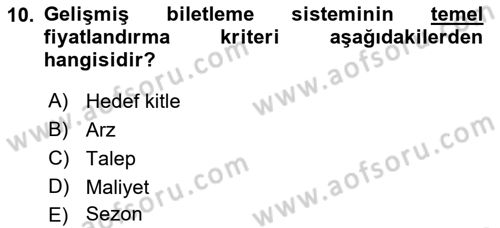 Spor Tesis İşletmesi ve Saha Malzeme Bilgisi Dersi Ara Sınavı Deneme Sınav Soruları 10. Soru