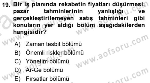 Spor Tesis İşletmesi ve Saha Malzeme Bilgisi Dersi Ara Sınavı Deneme Sınav Soruları 19. Soru