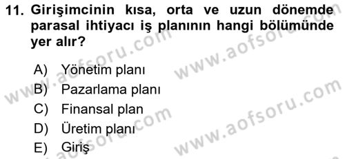Spor Tesis İşletmesi ve Saha Malzeme Bilgisi Dersi 2019 - 2020 Yılı (Final) Dönem Sonu Sınav Soruları 11. Soru