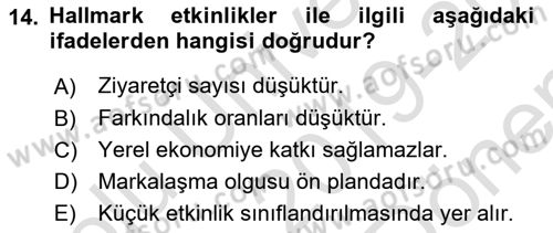 Spor Tesis İşletmesi ve Saha Malzeme Bilgisi Dersi 2019 - 2020 Yılı (Final) Dönem Sonu Sınav Soruları 14. Soru