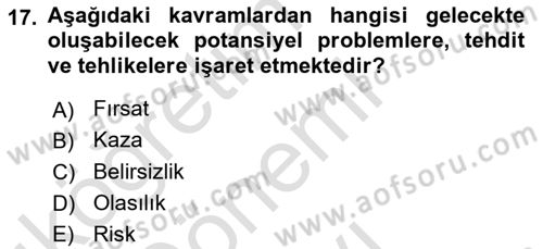 Spor Tesis İşletmesi ve Saha Malzeme Bilgisi Dersi 2019 - 2020 Yılı (Final) Dönem Sonu Sınav Soruları 17. Soru