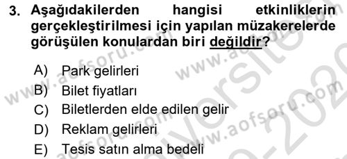 Spor Tesis İşletmesi ve Saha Malzeme Bilgisi Dersi 2019 - 2020 Yılı (Final) Dönem Sonu Sınav Soruları 3. Soru