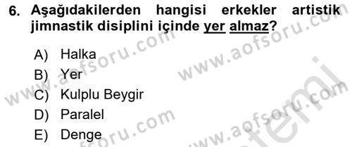 Spor Tesis İşletmesi ve Saha Malzeme Bilgisi Dersi 2019 - 2020 Yılı (Final) Dönem Sonu Sınav Soruları 6. Soru