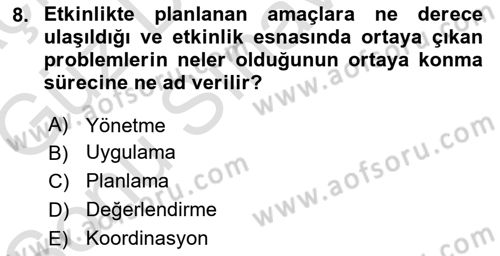 Spor Tesis İşletmesi ve Saha Malzeme Bilgisi Dersi 2019 - 2020 Yılı (Final) Dönem Sonu Sınav Soruları 8. Soru