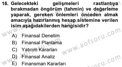 Spor Tesis İşletmesi ve Saha Malzeme Bilgisi Dersi 2020 - 2021 Yılı Yaz Okulu Sınav Soruları 16. Soru