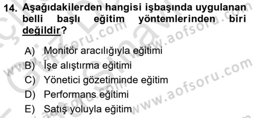 Spor Tesis İşletmesi ve Saha Malzeme Bilgisi Dersi 2021 - 2022 Yılı (Final) Dönem Sonu Sınav Soruları 14. Soru