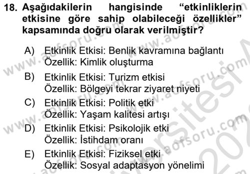 Spor Tesis İşletmesi ve Saha Malzeme Bilgisi Dersi 2021 - 2022 Yılı (Final) Dönem Sonu Sınav Soruları 18. Soru