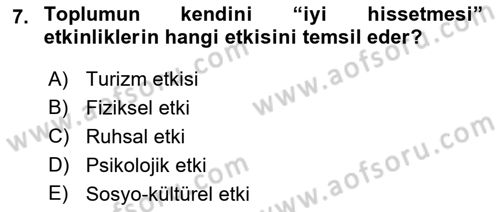 Spor Tesis İşletmesi ve Saha Malzeme Bilgisi Dersi 2021 - 2022 Yılı (Final) Dönem Sonu Sınav Soruları 7. Soru