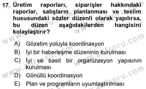Spor Tesis İşletmesi ve Saha Malzeme Bilgisi Dersi Ara Sınavı Deneme Sınav Soruları 17. Soru