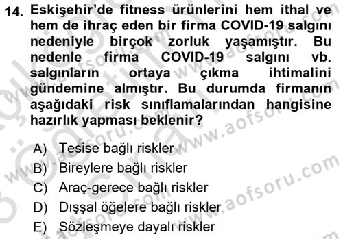 Spor Tesis İşletmesi ve Saha Malzeme Bilgisi Dersi 2022 - 2023 Yılı Yaz Okulu Sınav Soruları 14. Soru