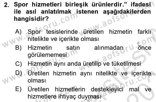 Spor Tesis İşletmesi ve Saha Malzeme Bilgisi Dersi 2022 - 2023 Yılı Yaz Okulu Sınav Soruları 2. Soru
