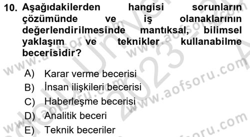 Spor Tesis İşletmesi ve Saha Malzeme Bilgisi Dersi 2023 - 2024 Yılı (Vize) Ara Sınav Soruları 10. Soru
