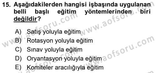 Spor Tesis İşletmesi ve Saha Malzeme Bilgisi Dersi Ara Sınavı Deneme Sınav Soruları 15. Soru