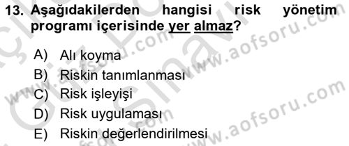 Spor Tesis İşletmesi ve Saha Malzeme Bilgisi Dersi 2023 - 2024 Yılı (Final) Dönem Sonu Sınav Soruları 13. Soru