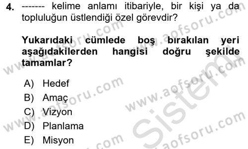 Spor Tesis İşletmesi ve Saha Malzeme Bilgisi Dersi 2023 - 2024 Yılı (Final) Dönem Sonu Sınav Soruları 4. Soru