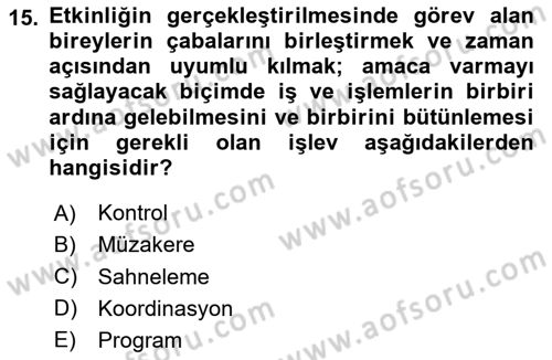 Spor Tesis İşletmesi ve Saha Malzeme Bilgisi Dersi 2023 - 2024 Yılı Yaz Okulu Sınav Soruları 15. Soru