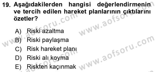 Spor Tesis İşletmesi ve Saha Malzeme Bilgisi Dersi 2023 - 2024 Yılı Yaz Okulu Sınav Soruları 19. Soru