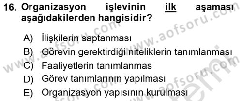 Spor Tesis İşletmesi ve Saha Malzeme Bilgisi Dersi 2024 - 2025 Yılı (Vize) Ara Sınav Soruları 16. Soru