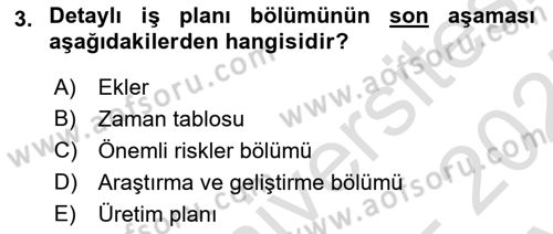 Spor Tesis İşletmesi ve Saha Malzeme Bilgisi Dersi Ara Sınavı Deneme Sınav Soruları 3. Soru