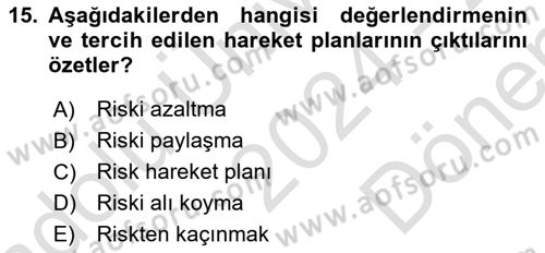 Spor Tesis İşletmesi ve Saha Malzeme Bilgisi Dersi 2024 - 2025 Yılı (Final) Dönem Sonu Sınav Soruları 15. Soru