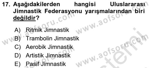 Spor Tesis İşletmesi ve Saha Malzeme Bilgisi Dersi 2024 - 2025 Yılı (Final) Dönem Sonu Sınav Soruları 17. Soru