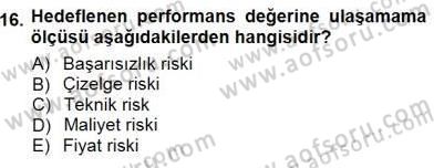 Spor Tesisi İşletmeciliği ve Saha Malzeme Bilgisi Dersi 2012 - 2013 Yılı (Final) Dönem Sonu Sınavı 16. Soru