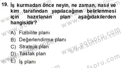 Spor Tesisi İşletmeciliği ve Saha Malzeme Bilgisi Dersi 2014 - 2015 Yılı (Vize) Ara Sınavı 19. Soru