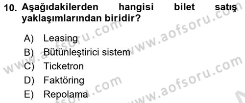 Spor Tesisi İşletmeciliği ve Saha Malzeme Bilgisi Dersi 2022 - 2023 Yılı (Vize) Ara Sınavı 10. Soru