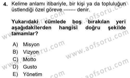 Spor Tesisi İşletmeciliği ve Saha Malzeme Bilgisi Dersi 2022 - 2023 Yılı (Vize) Ara Sınavı 4. Soru