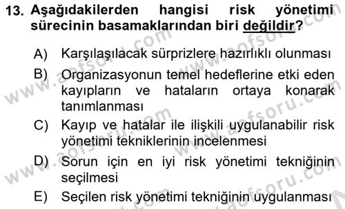 Spor Tesisi İşletmeciliği ve Saha Malzeme Bilgisi Dersi 2022 - 2023 Yılı (Final) Dönem Sonu Sınavı 13. Soru