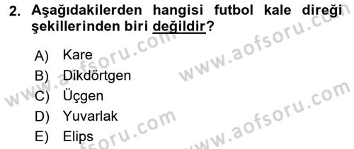 Spor Tesisi İşletmeciliği ve Saha Malzeme Bilgisi Dersi 2022 - 2023 Yılı (Final) Dönem Sonu Sınavı 2. Soru