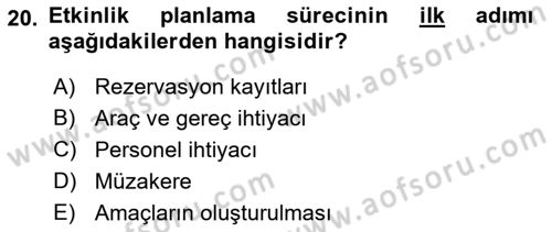 Spor Tesisi İşletmeciliği ve Saha Malzeme Bilgisi Dersi 2022 - 2023 Yılı (Final) Dönem Sonu Sınavı 20. Soru