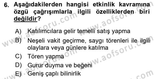 Spor Tesisi İşletmeciliği ve Saha Malzeme Bilgisi Dersi 2022 - 2023 Yılı (Final) Dönem Sonu Sınavı 6. Soru