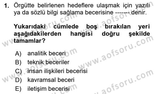 Spor Tesisi İşletmeciliği ve Saha Malzeme Bilgisi Dersi 2024 - 2025 Yılı (Vize) Ara Sınavı 1. Soru