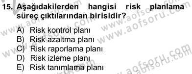 Sporda Risk Yönetimi Dersi 2012 - 2013 Yılı (Vize) Ara Sınav Soruları 15. Soru