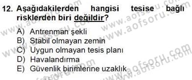 Sporda Risk Yönetimi Dersi 2012 - 2013 Yılı (Final) Dönem Sonu Sınav Soruları 12. Soru
