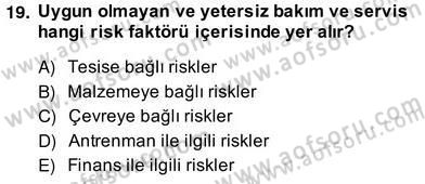Sporda Risk Yönetimi Dersi 2013 - 2014 Yılı (Vize) Ara Sınav Soruları 19. Soru