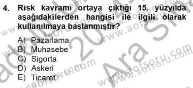 Sporda Risk Yönetimi Dersi 2014 - 2015 Yılı (Vize) Ara Sınav Soruları 4. Soru